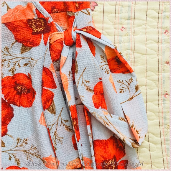 **SALE**🦋 HP🎉5⭐️ Poppy Wrap Maxi High Low Dress - Picture 6 of 11